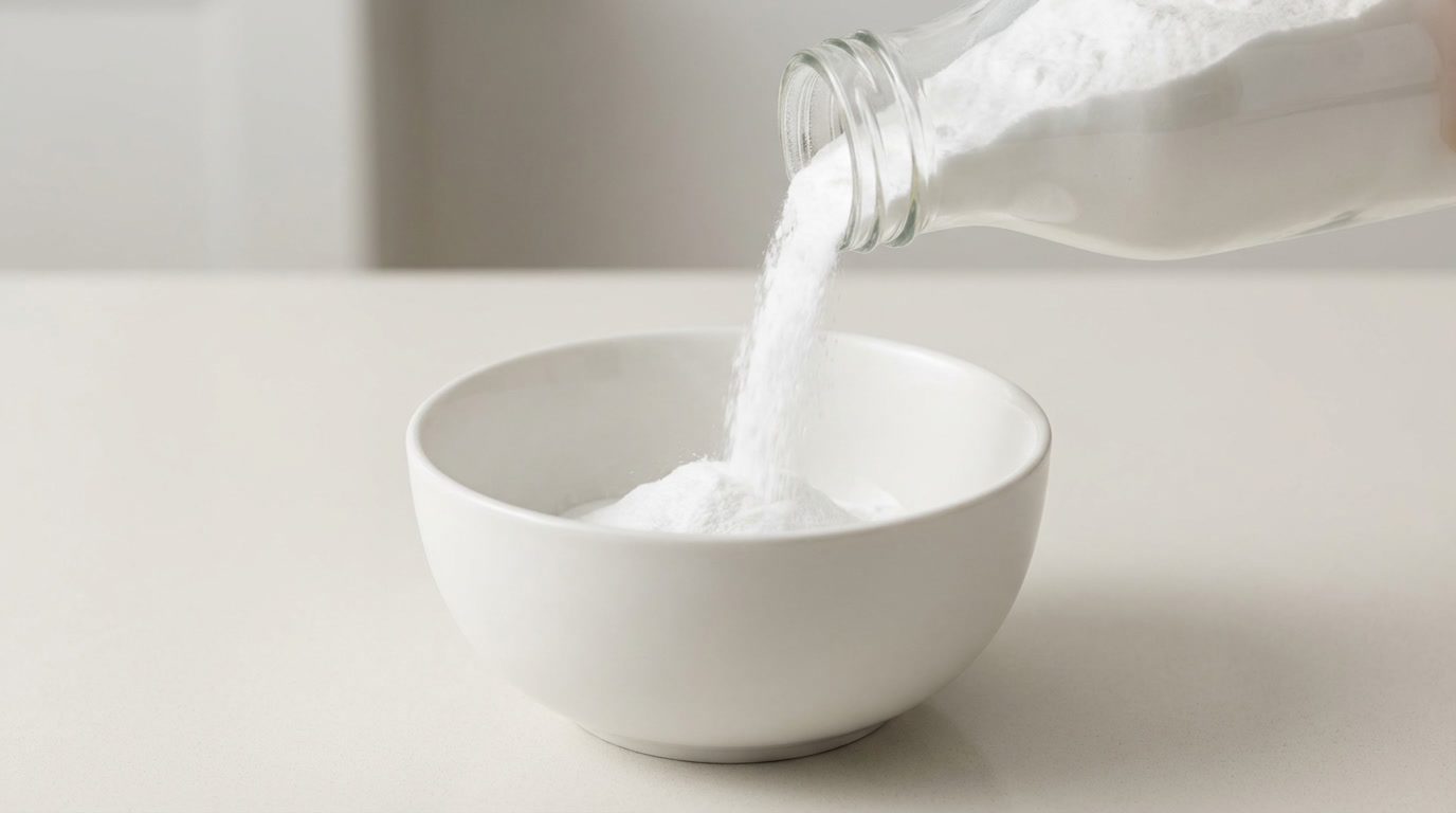 mixing baking soda with hydrogen peroxide