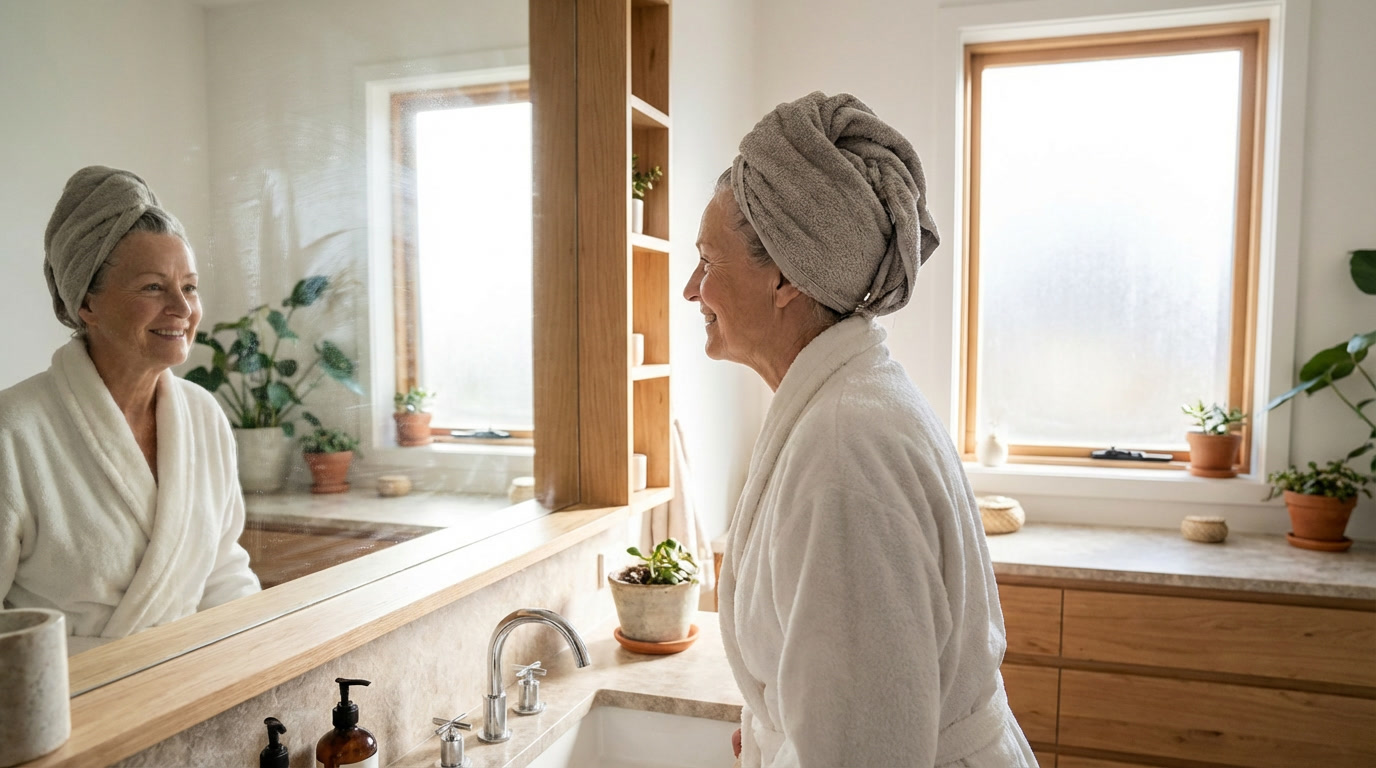 Hygiene after 65 : not once a day, not once a week